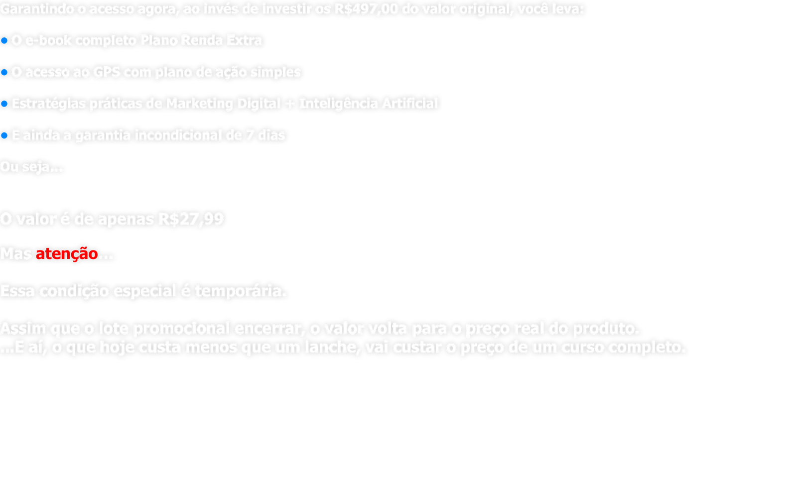 resumo do que vc leva texto